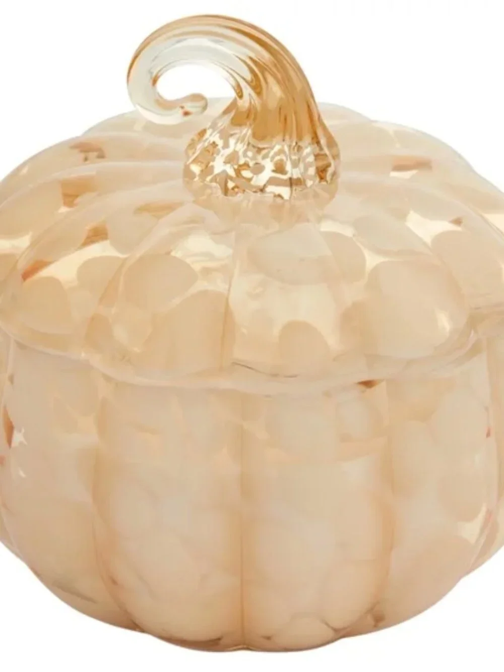 Better  Homes & Gardens Glass Pumpkin Snickerdoodle Confetti Figural Candle 8 oz